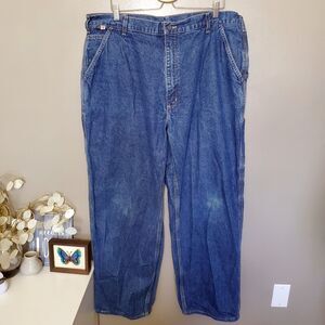 Carhartt FR Flame Resistant Jeans Mens Size 42x31 (Actual) Carpenter Blue Denim